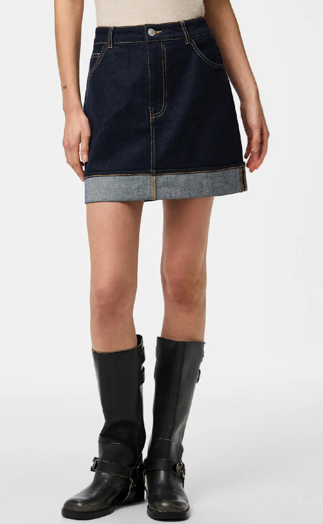 Pieces Nederdel - Franna - Dark Blue Denim