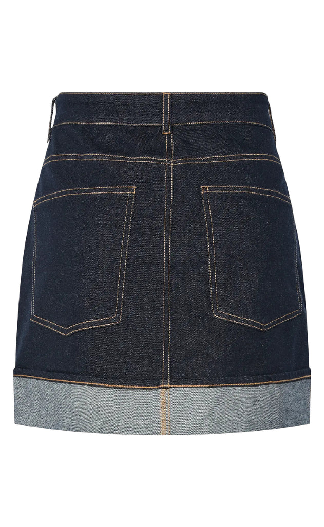 Pieces Nederdel - Franna - Dark Blue Denim