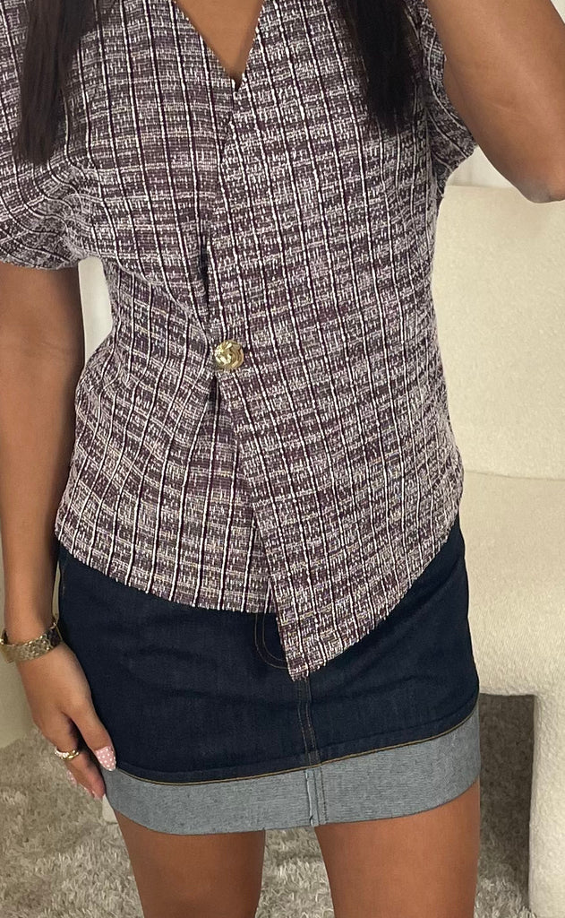 Pieces Nederdel - Franna - Dark Blue Denim