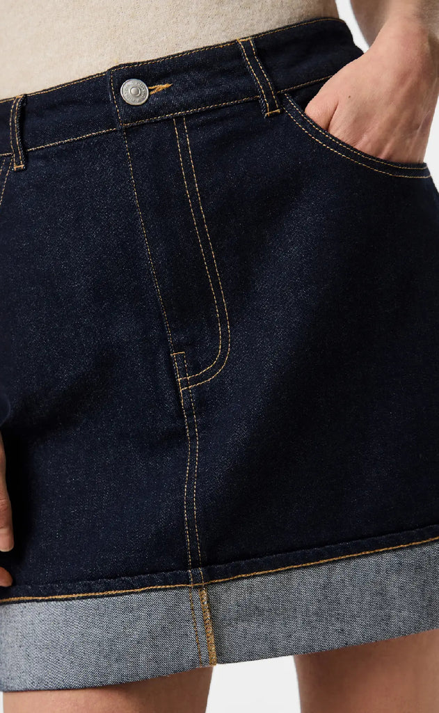 Pieces Nederdel - Franna - Dark Blue Denim