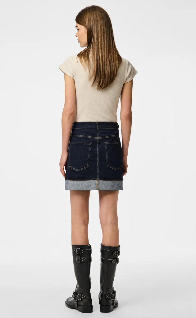 Pieces Nederdel - Franna - Dark Blue Denim