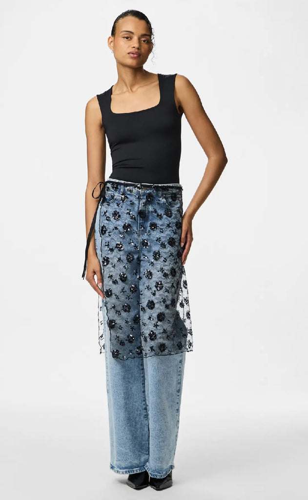 Pieces Nederdel - Natasja - Black