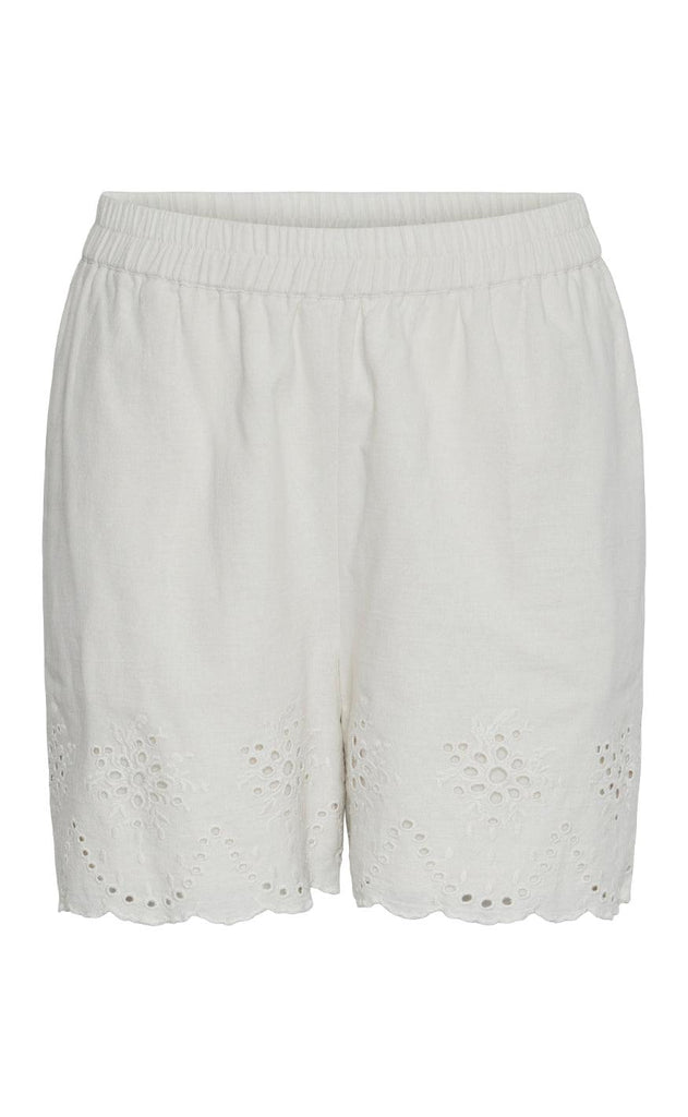 PIECES Shorts - Almina Embroidery - Birch