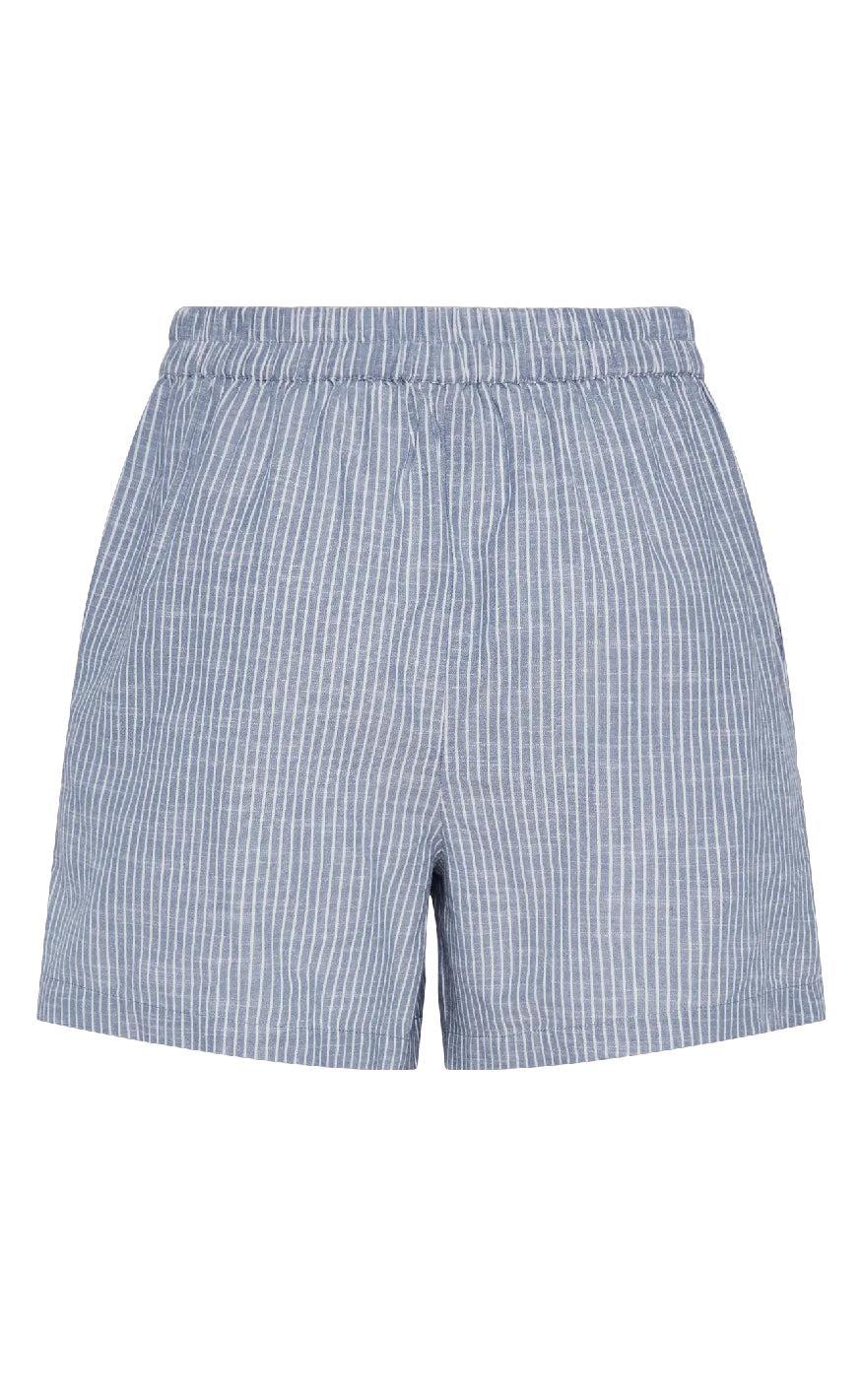 Pieces Shorts - Apia - Coronet Blue/Bright White
