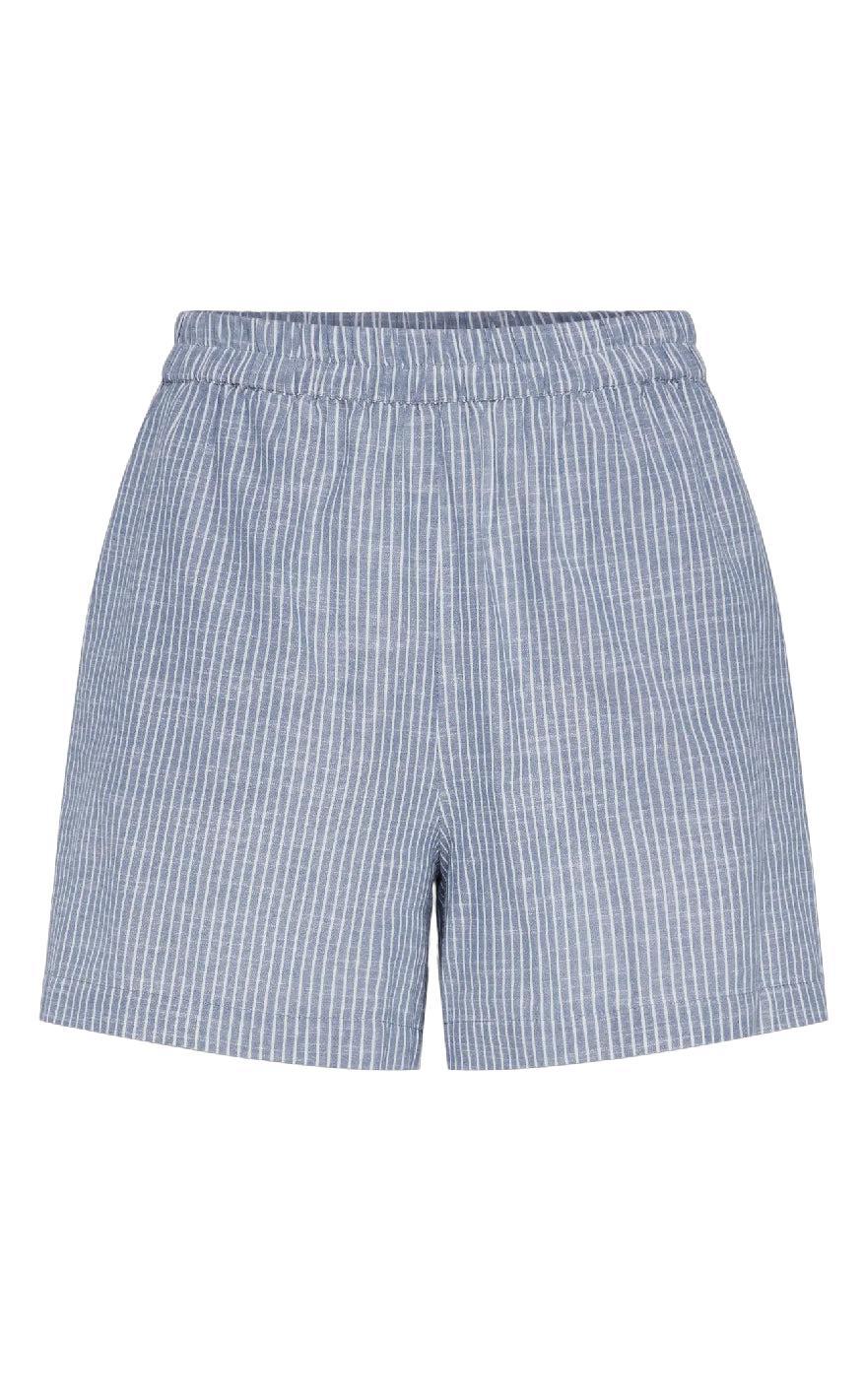 Pieces Shorts - Apia - Coronet Blue/Bright White