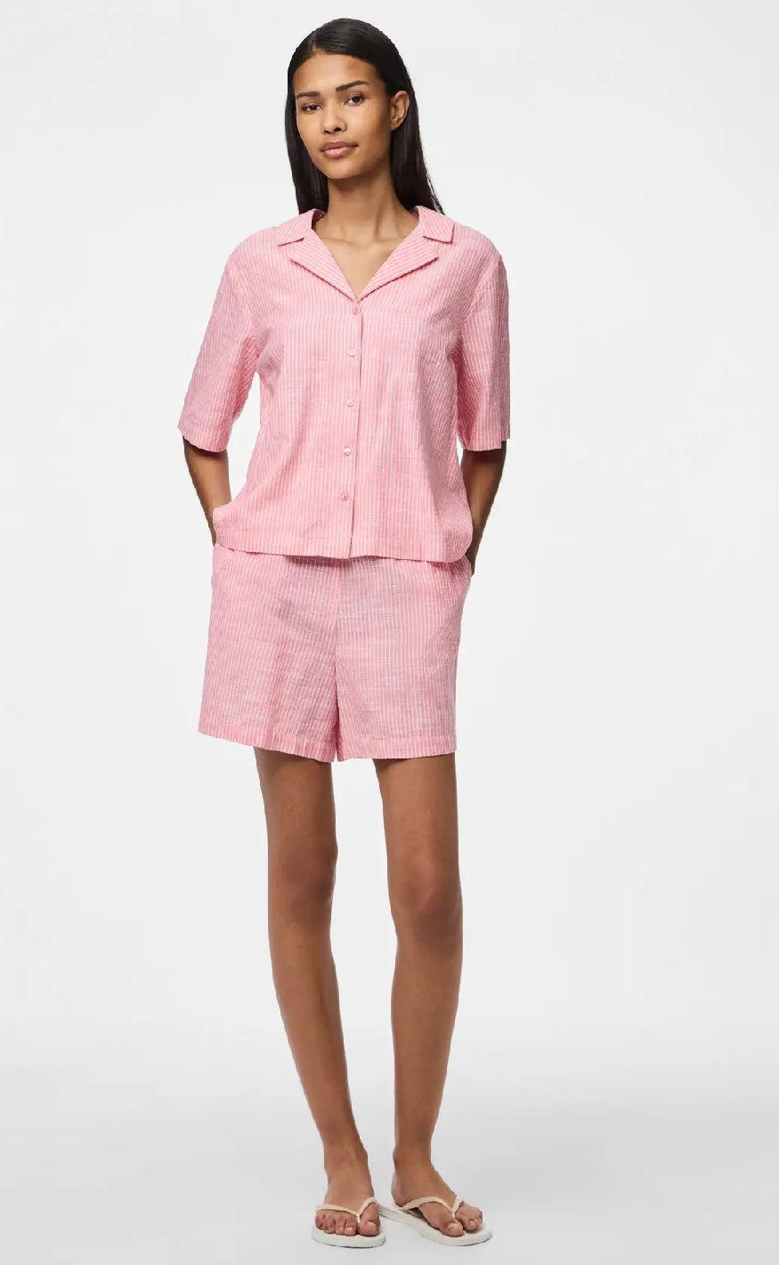 Pieces Shorts - Apia - Pink Lemonade/Bright White