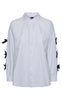 Pieces Skjorte - Bell - Bright White With Black Bows