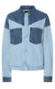 Pieces Skjorte - Famy - Light Blue Denim/Medium Blue