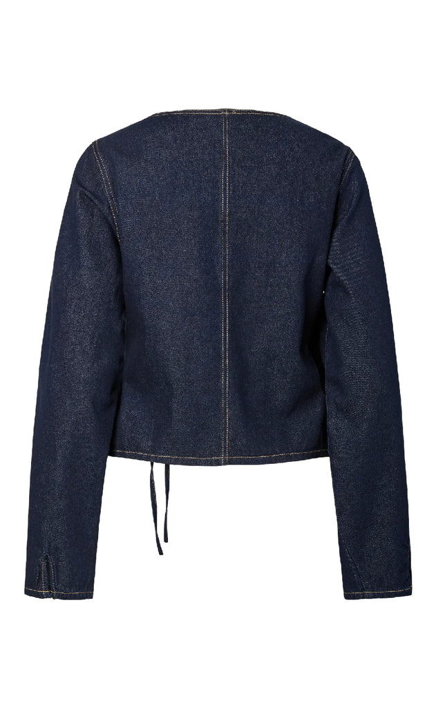 Pieces Skjorte - Fenna - Dark Blue Denim
