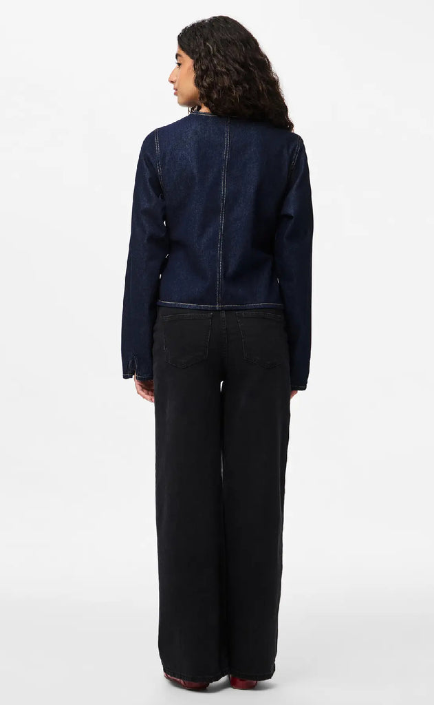 Pieces Skjorte - Fenna - Dark Blue Denim