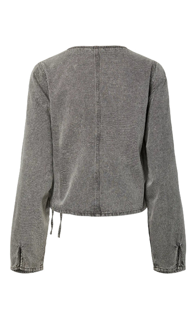 Pieces Skjorte - Fenna - Grey Denim