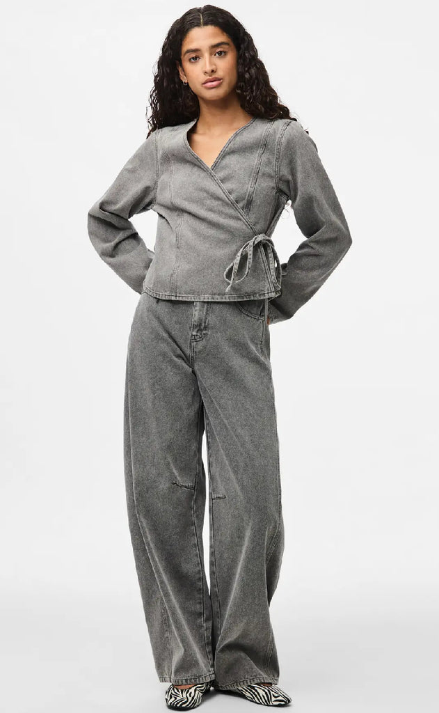 Pieces Skjorte - Fenna - Grey Denim