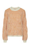 Pieces Sweater - Jenna - Whitecap Gray/Burnt Orange