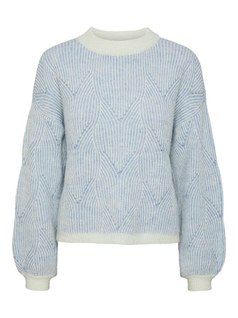 Pieces Sweater - Jenna - Whitecap Gray/Faded Denim