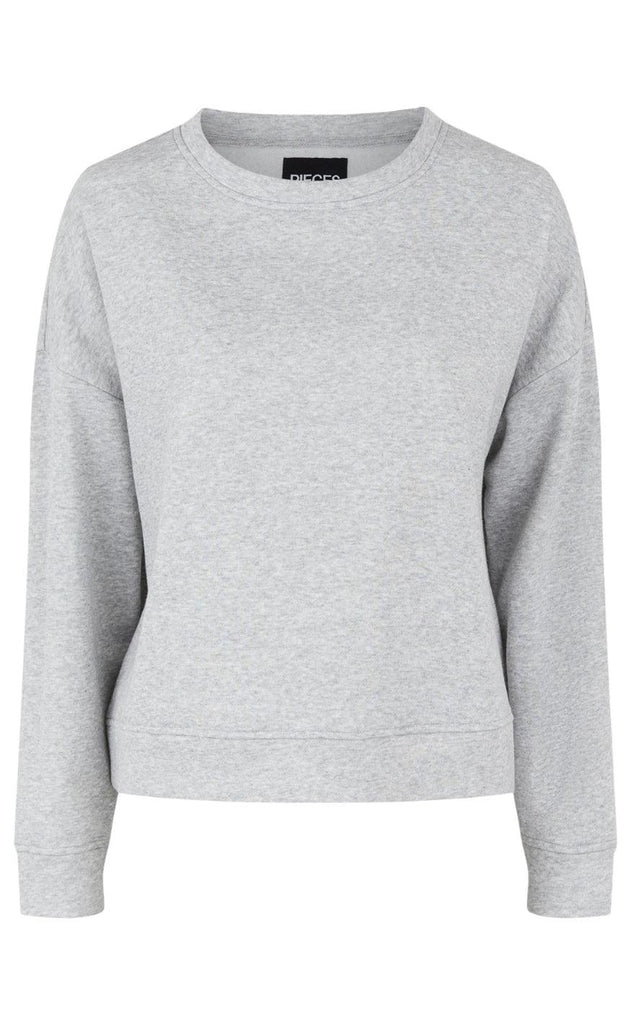 Pieces Sweatshirt - Chilli - Light Grey Melange