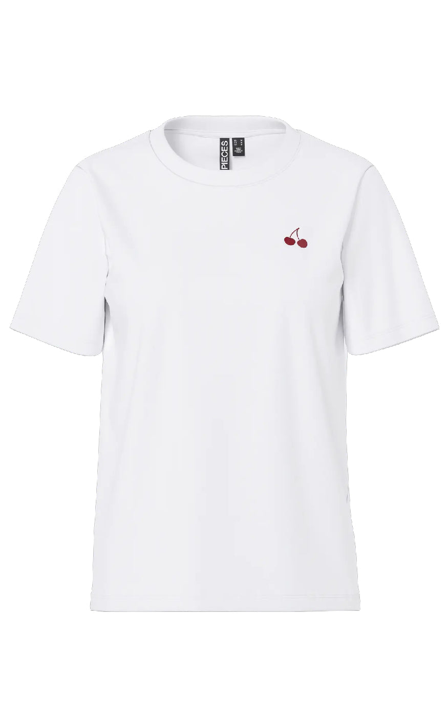 Pieces T-shirt - Ria SS - Bright White Option 5