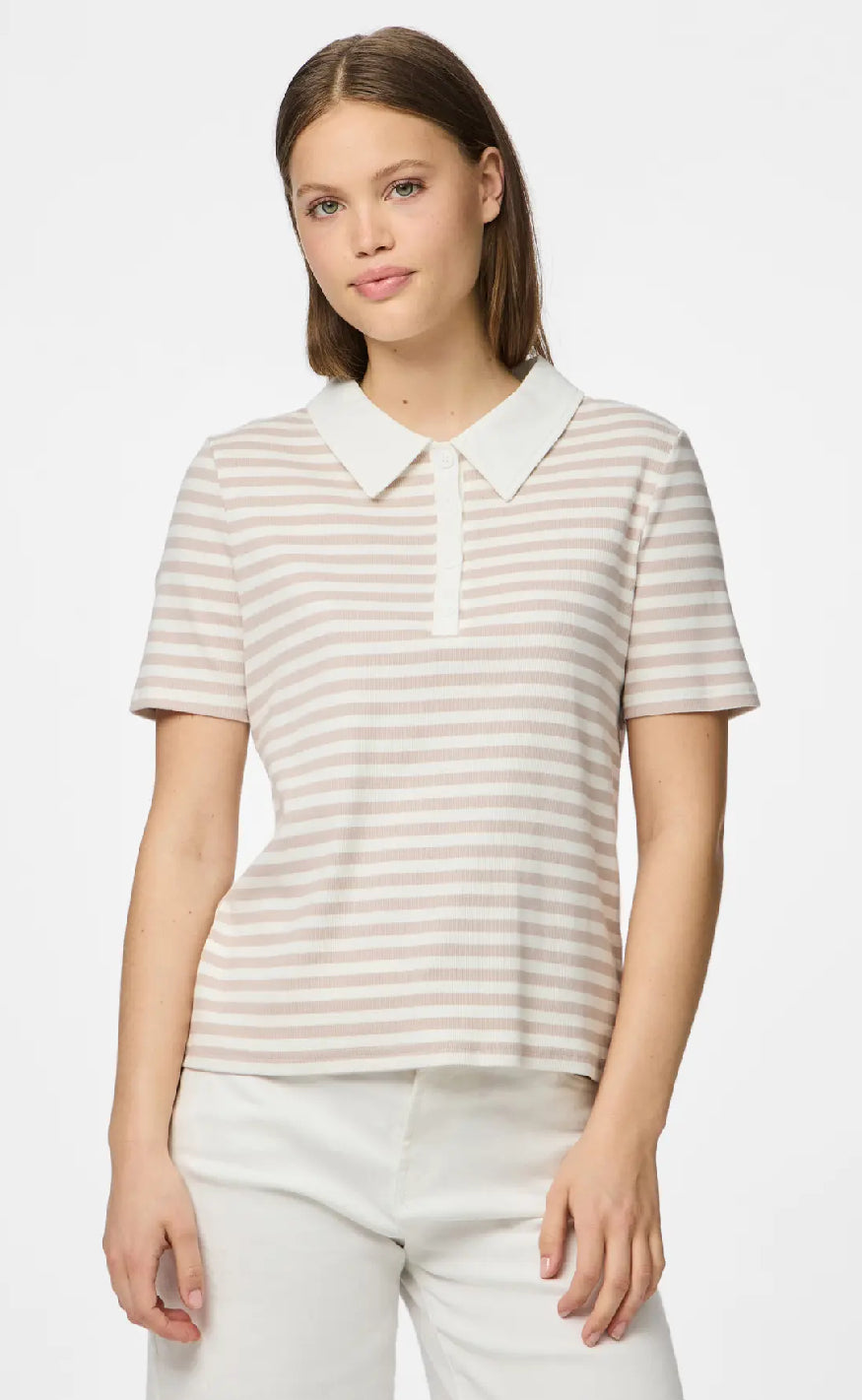 Pieces Top - Donna - Silver Gray/Cloud Dancer