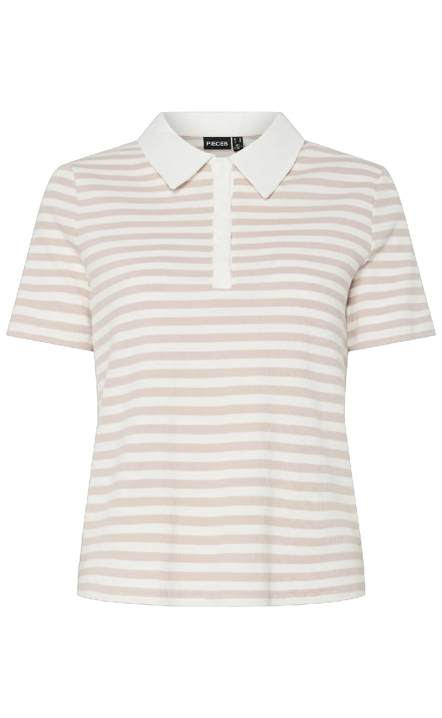 Pieces Top - Donna - Silver Gray/Cloud Dancer