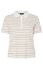 Pieces Top - Donna - Silver Gray/Cloud Dancer