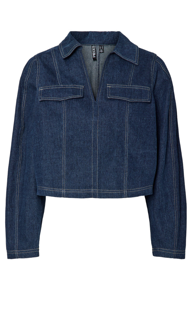 Pieces Top - Fabia - Dark Blue Denim