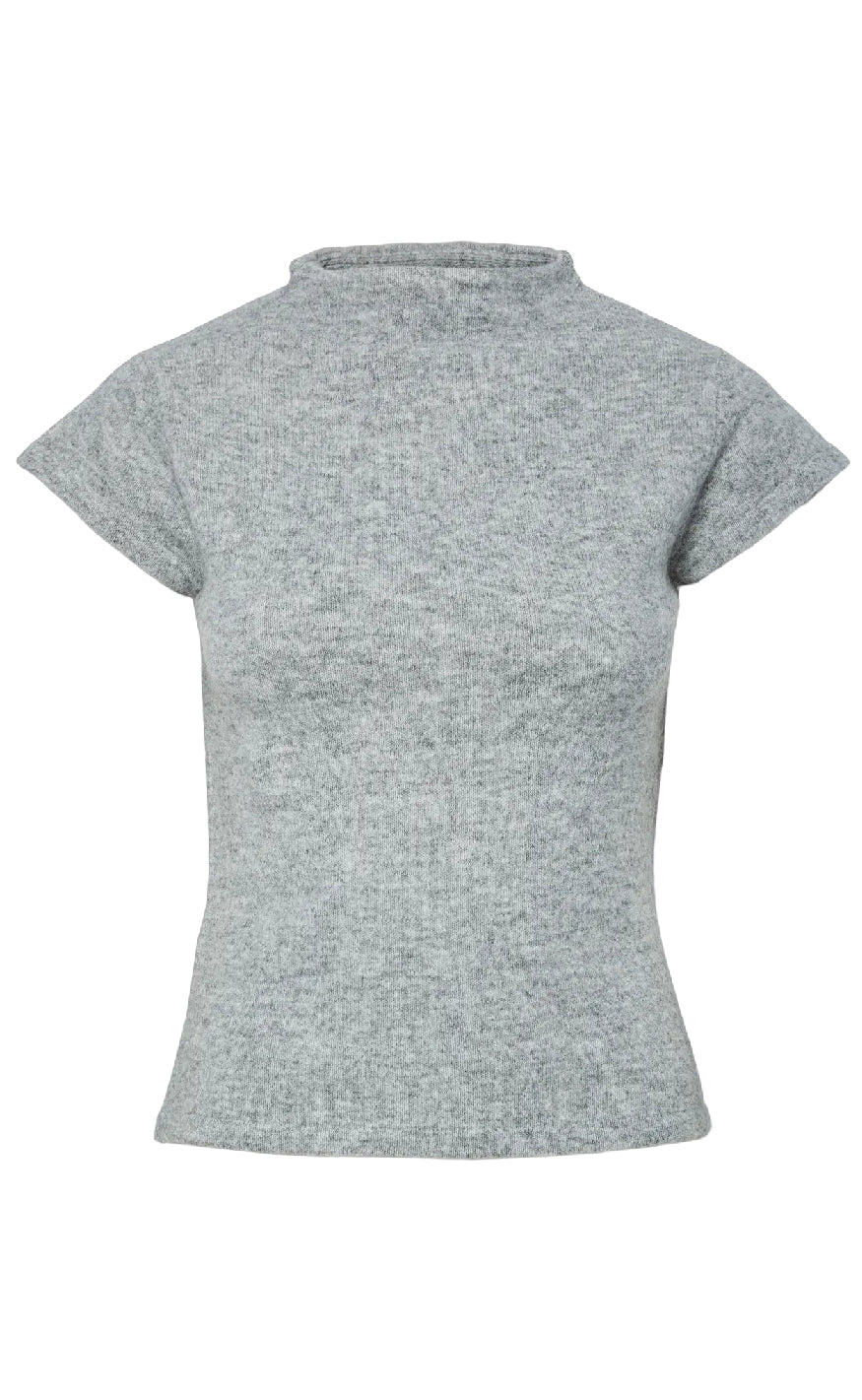 Pieces Top - Familla - Medium Grey Melange