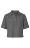 Pieces Top - Frida - Medium Grey Melange