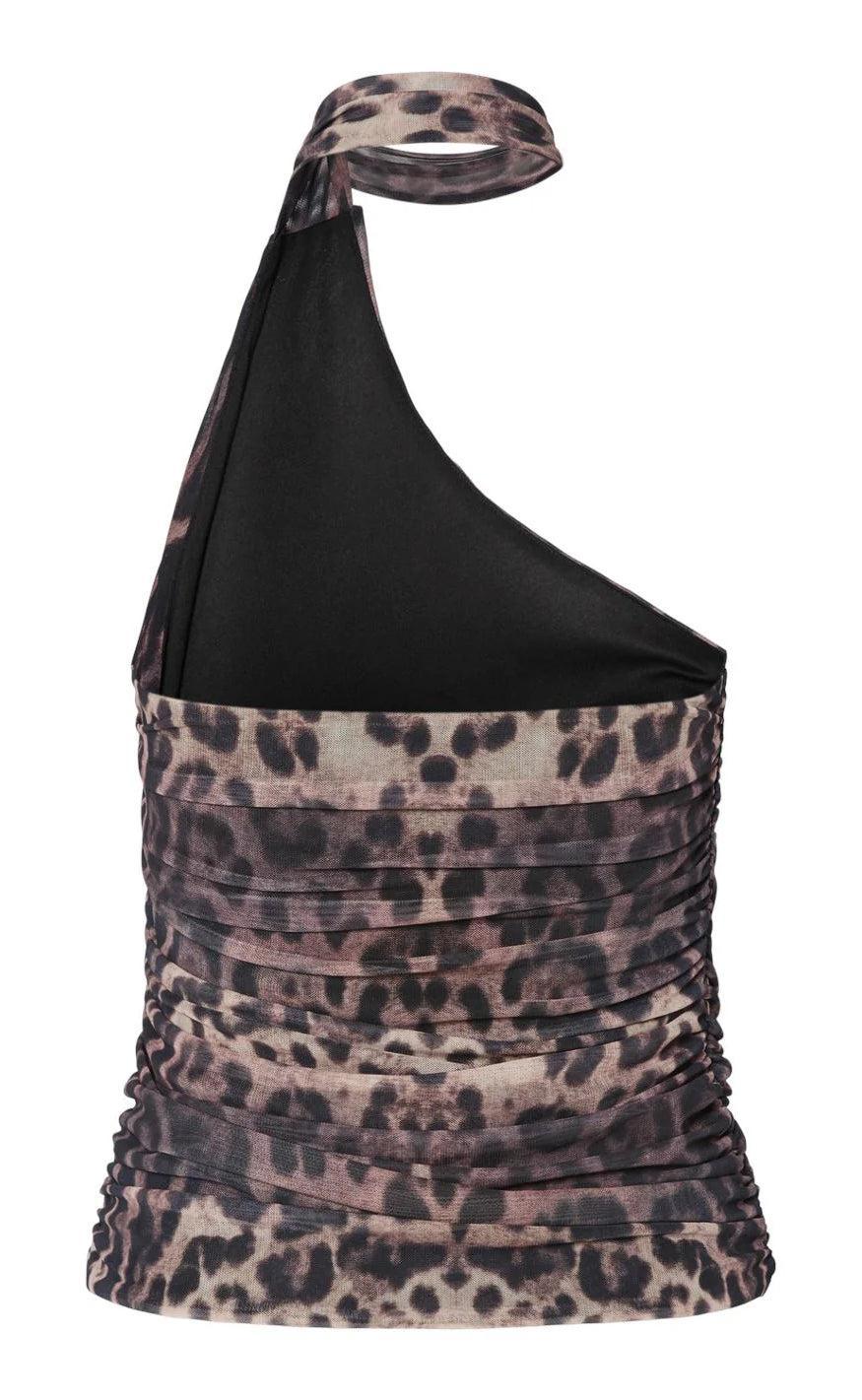 Pieces Top - Nalle - Black/Leo