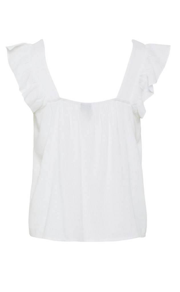 Pieces Top - Pia - Bright White