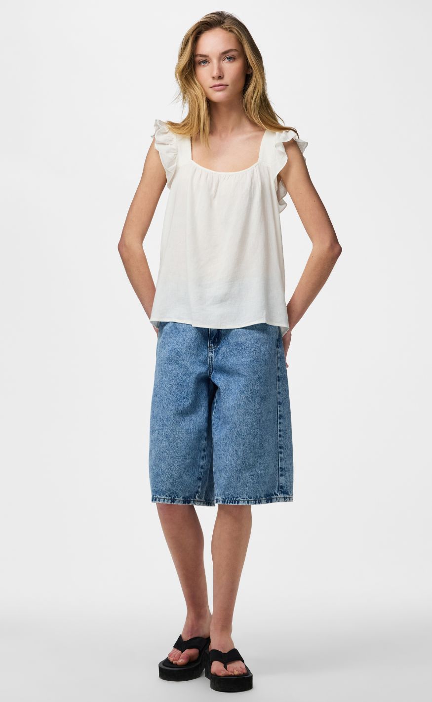 Pieces Top - Pia - Bright White/Bright White