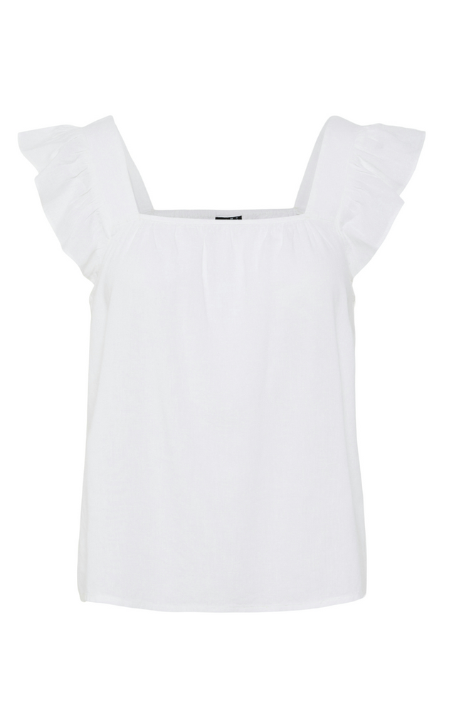 Pieces Top - Pia - Bright White