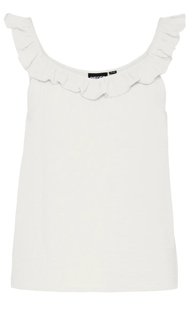 Pieces Top - Sastina - Cloud Dancer
