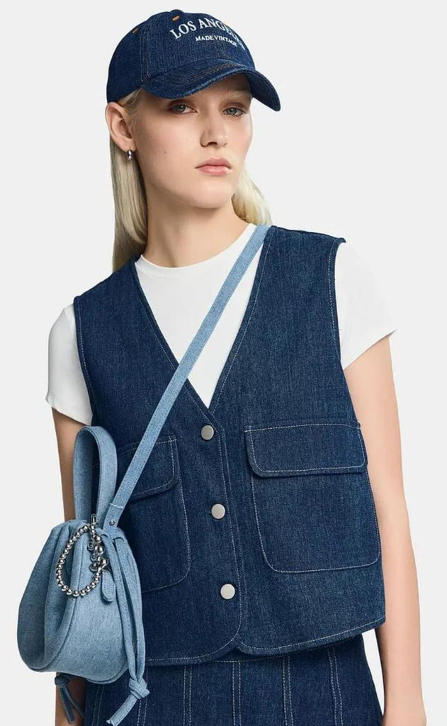 Pieces Vest - Fabia - Dark Blue Denim