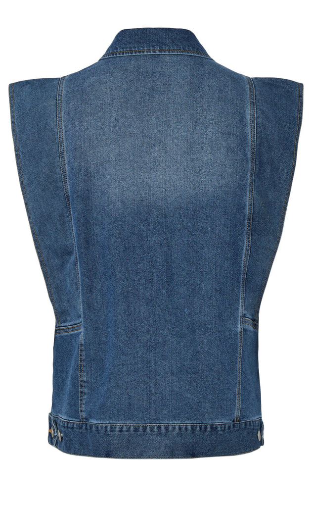 Pieces Vest - Femma - Medium Blue Denim