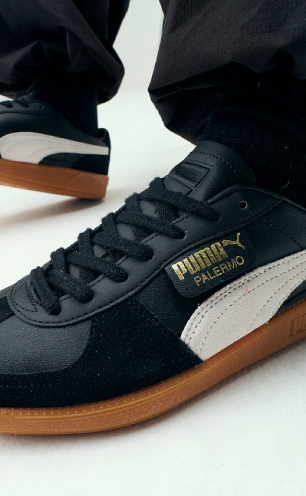Puma Sneakers - Palermo Lth - Black Feather/Gray Gum