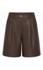 Say INA Copenhagen Shorts - Sanna - Dark Brown PU Leather