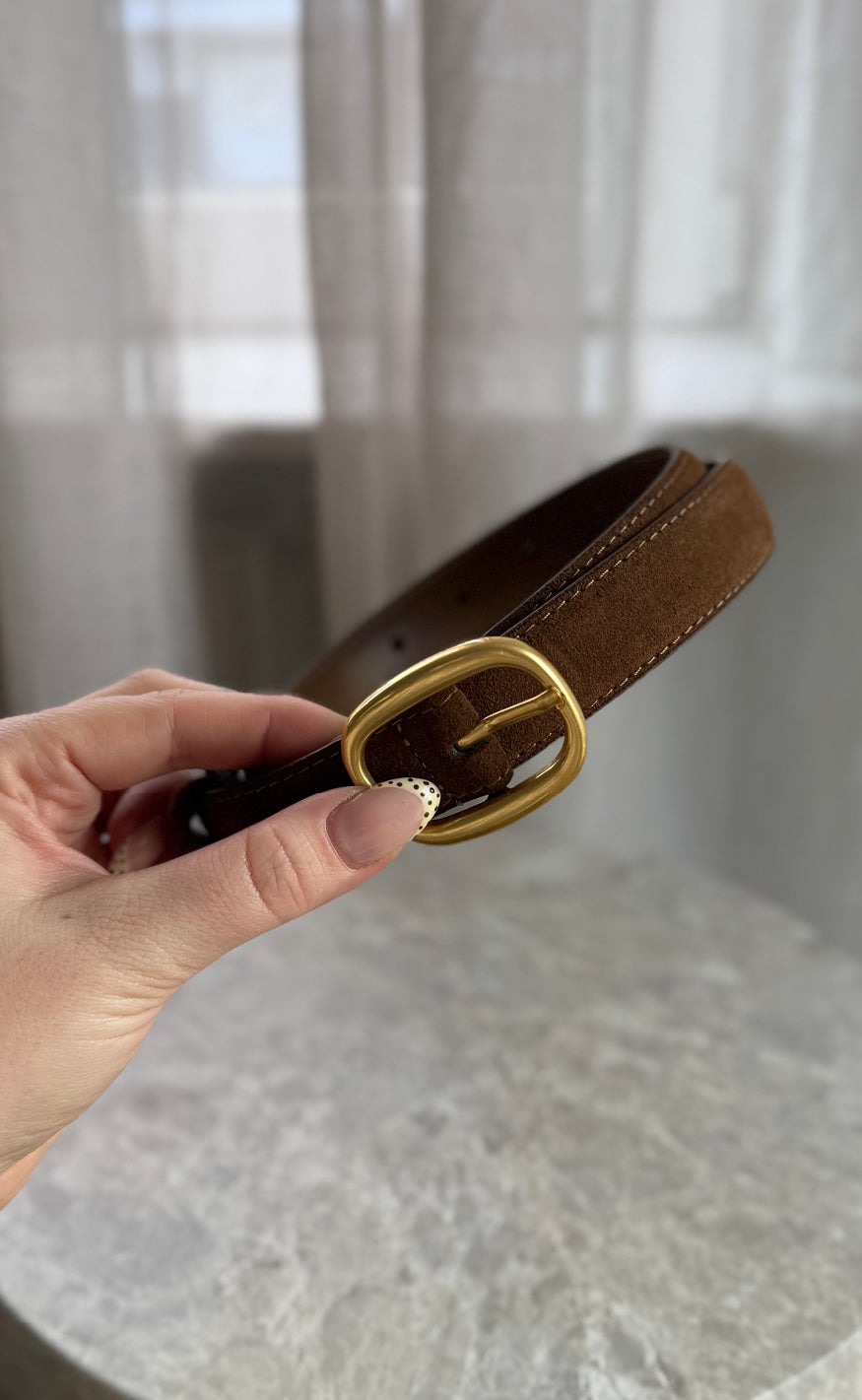 Say INA Copenhagen Bælte - Carla Suede - Camel