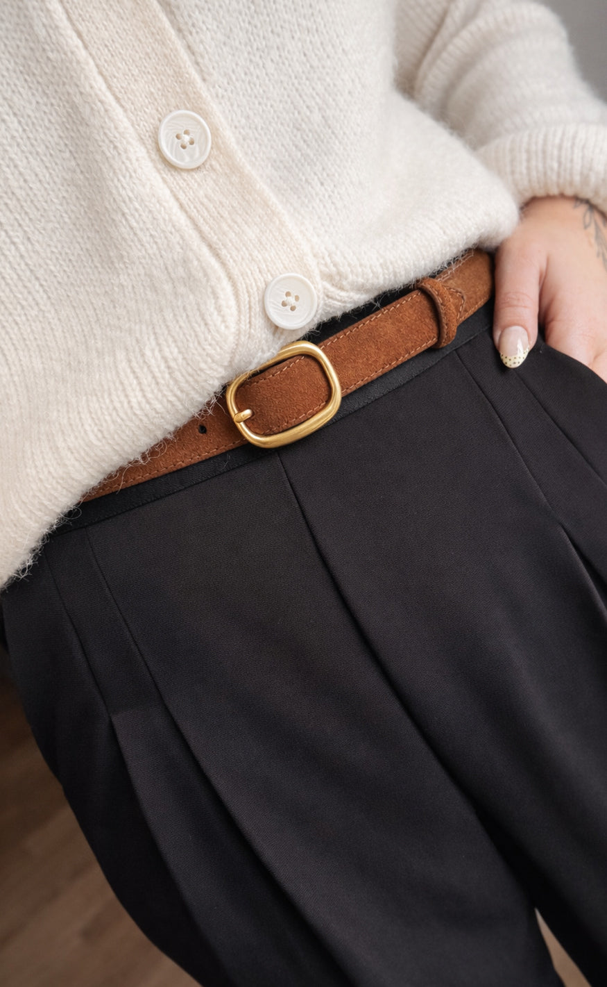 Say INA Copenhagen Bælte - Carla Suede - Camel