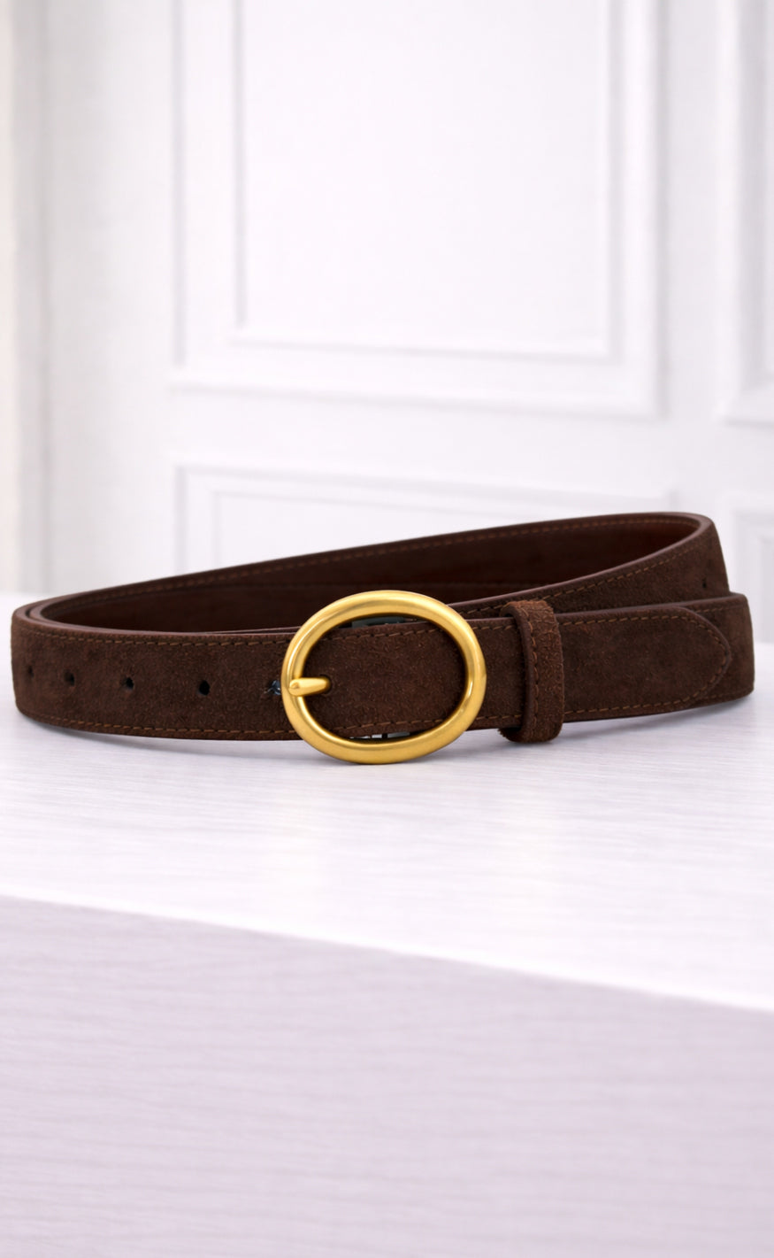 Say INA Copenhagen Bælte - Carla Suede - Dark Brown Suede