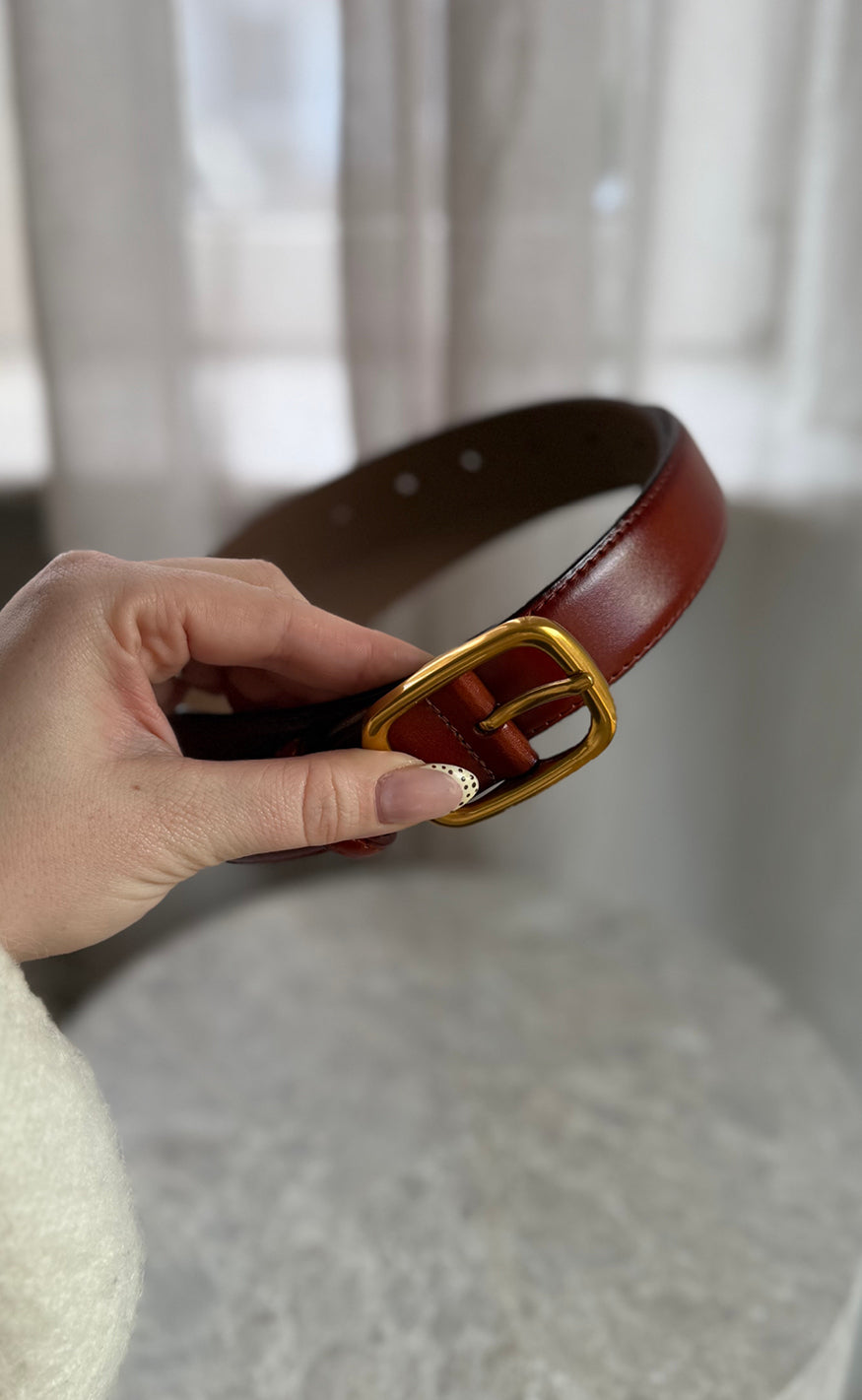 Say INA Copenhagen Bælte - Sally PU Leather - Brown