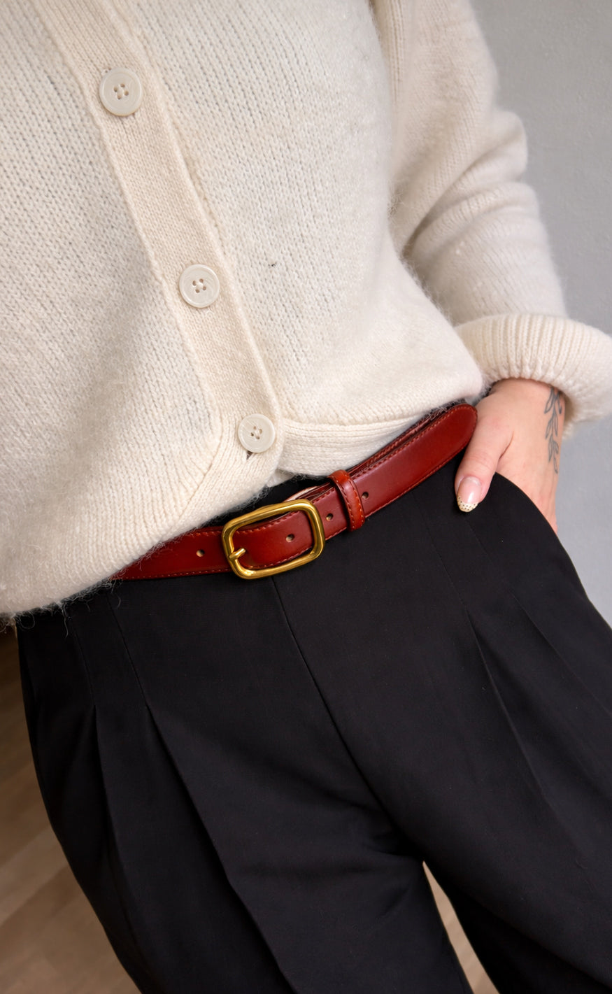 Say INA Copenhagen Bælte - Sally PU Leather - Brown