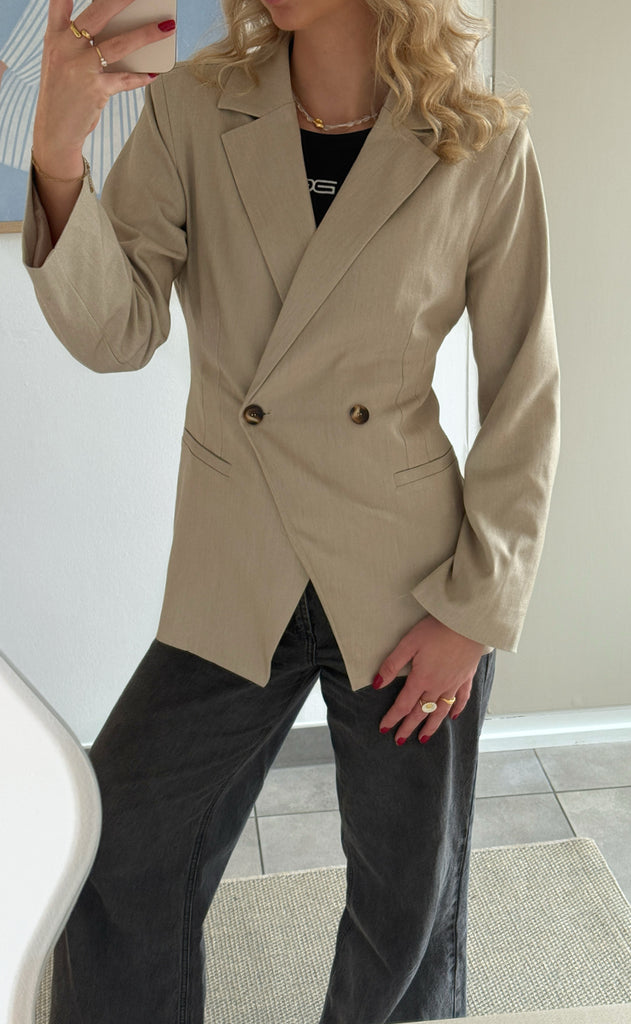 Say INA Copenhagen Blazer - Anne Asymmetrical - Sand