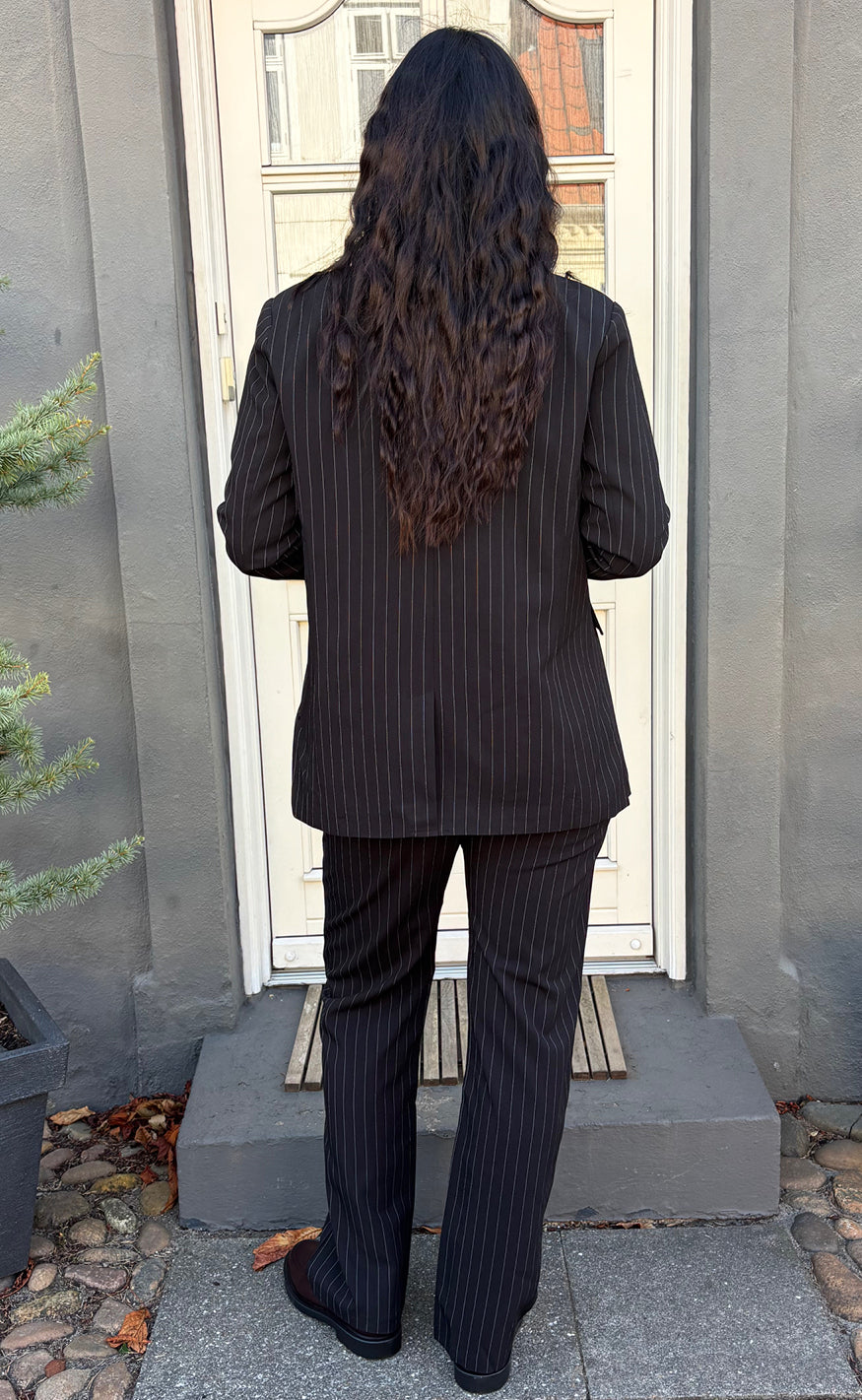 Say INA Copenhagen Blazer - Liva - Black Pinstripe