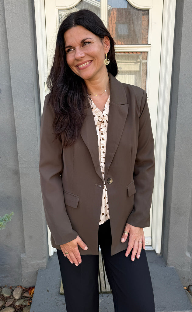 Say INA Copenhagen Blazer - Liva - Dark Brown