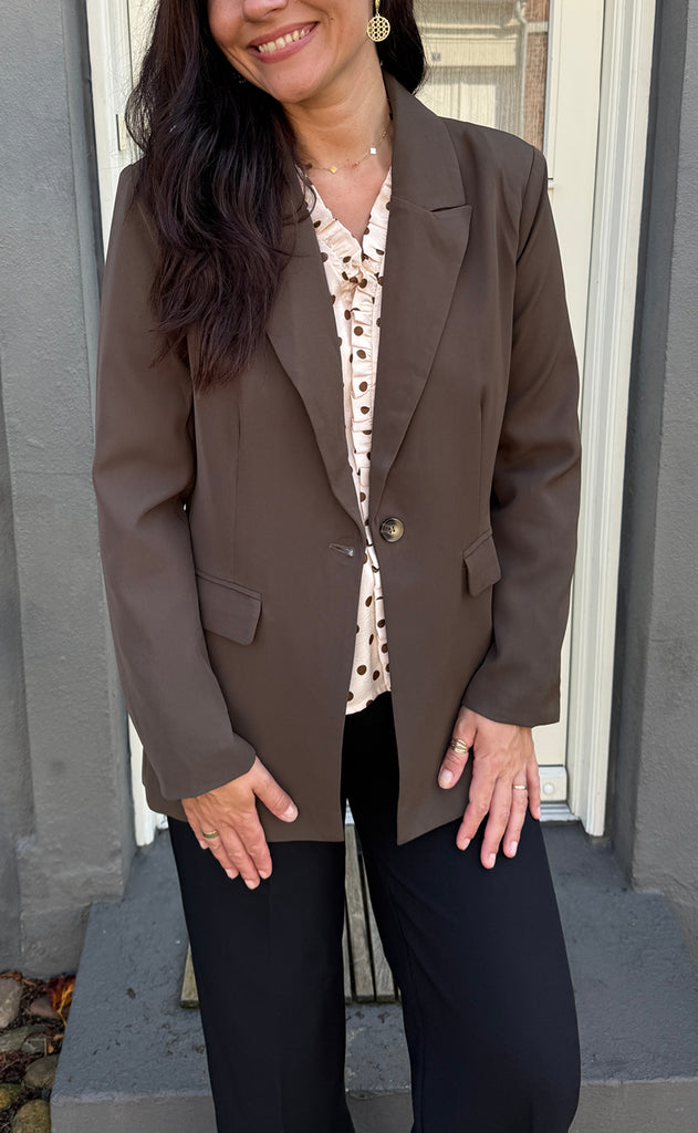 Say INA Copenhagen Blazer - Liva - Dark Brown