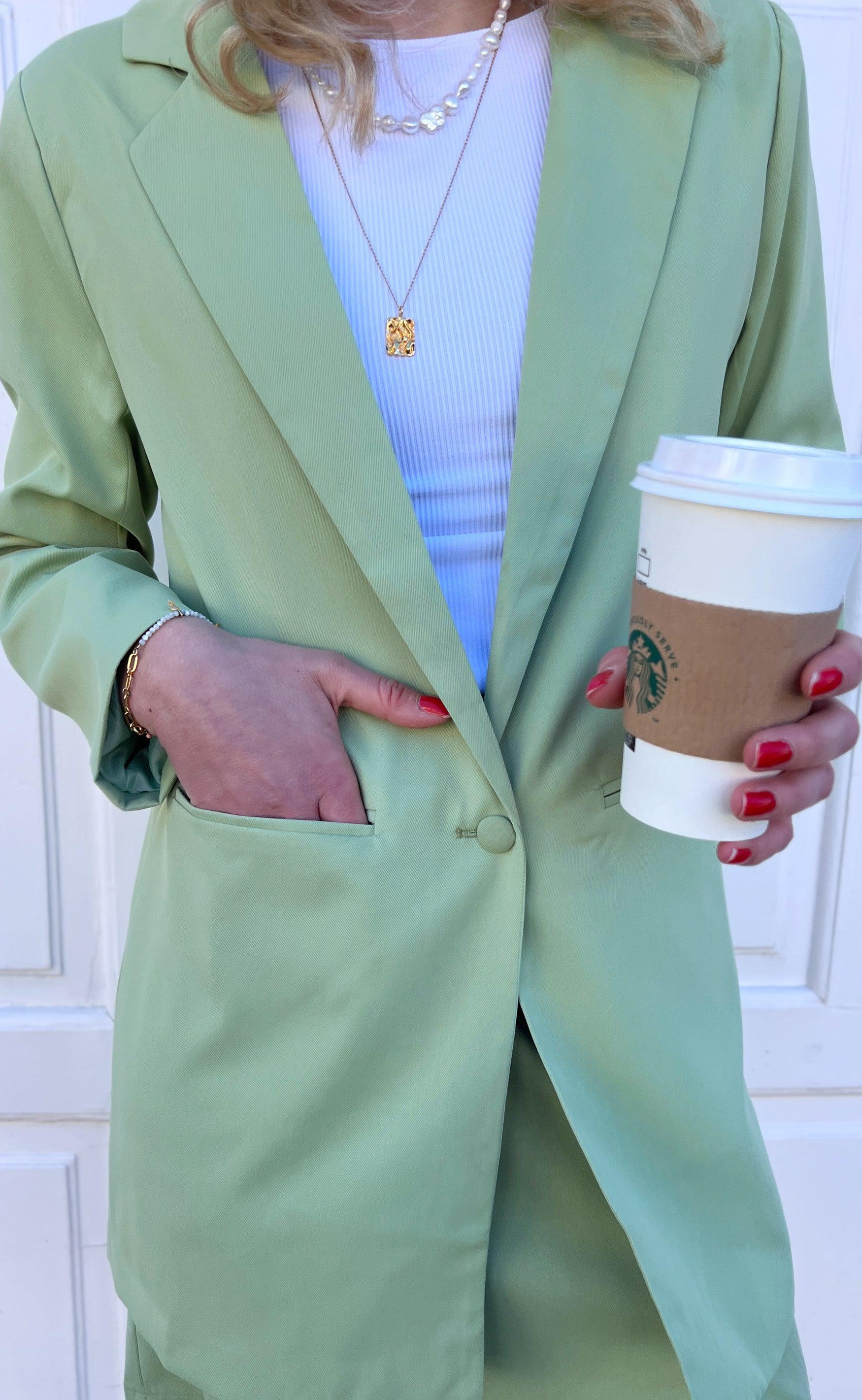 Say INA Copenhagen Blazer - Mai Long - Light Green