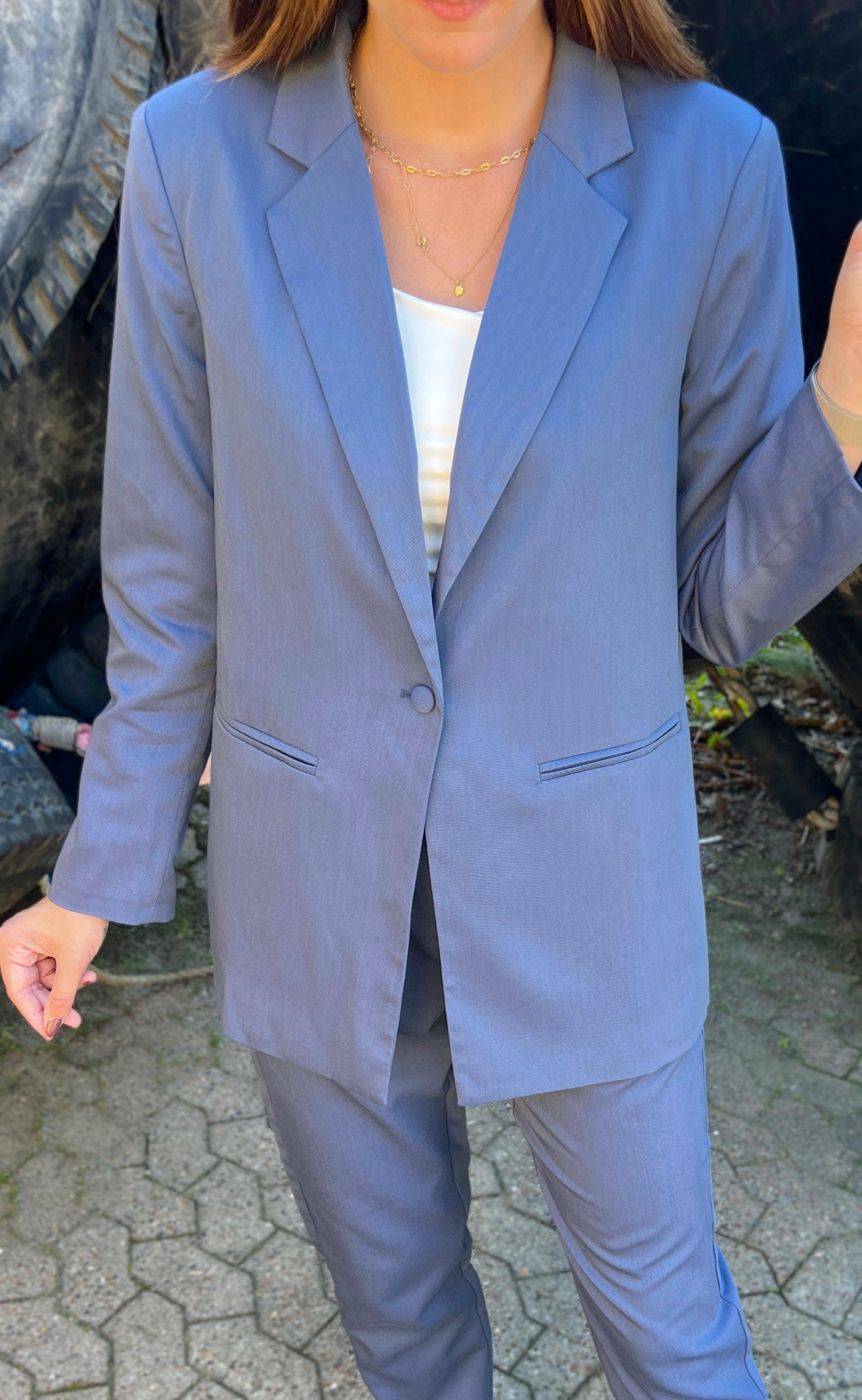 Say INA Copenhagen Blazer - Zoey - Dusty Blue