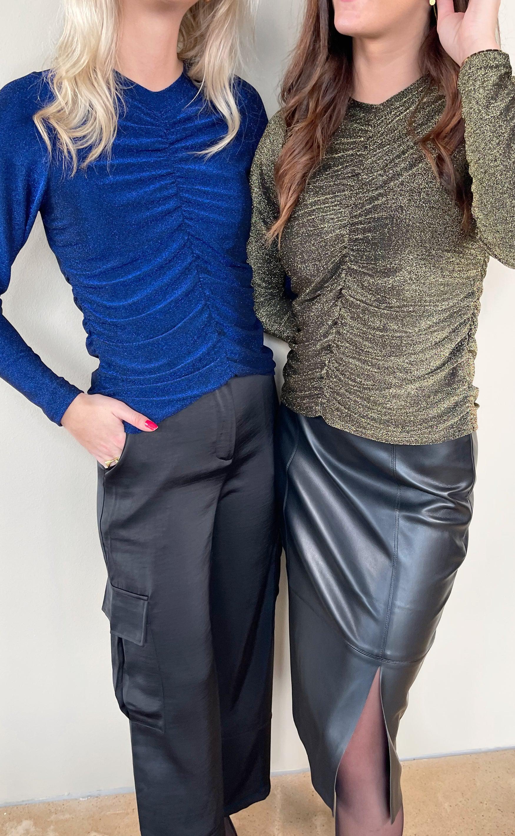 Say INA Copenhagen Bluse - Ava - Blue Glitter