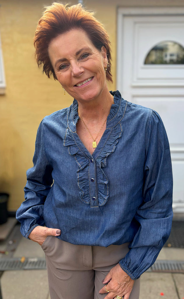 Say INA Copenhagen Bluse - Cami Denim - Denim Blue