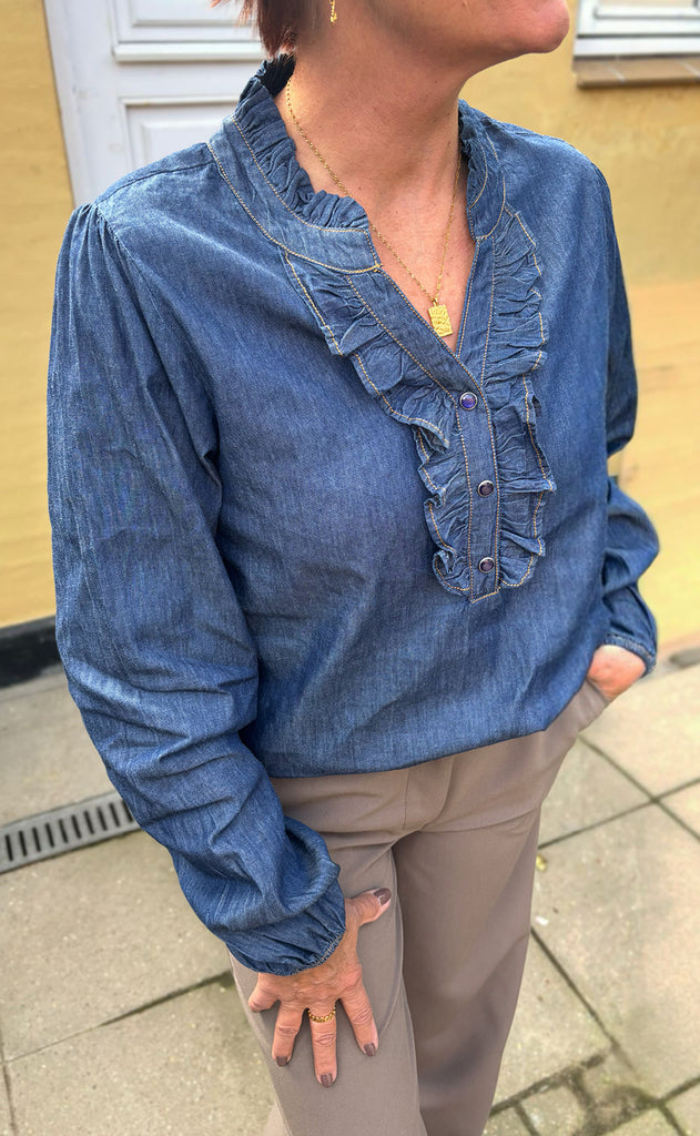Say INA Copenhagen Bluse - Cami Denim - Denim Blue