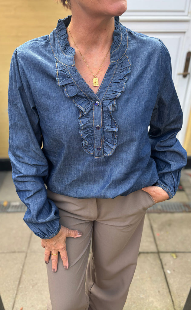 Say INA Copenhagen Bluse - Cami Denim - Denim Blue